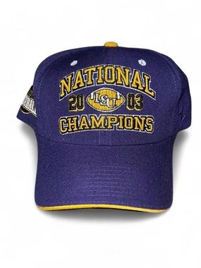 LSU Tigers Football 2003 National Champions CAP Authentic Adjustable Hat